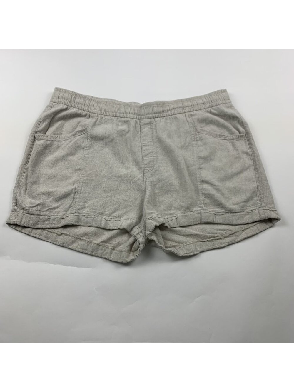 Old Navy Flax Linen Blend High Rise Pull On Shorts XL